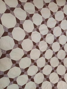 Antique Vintage Quilt Snowball 92x56 - Picture 1 of 8