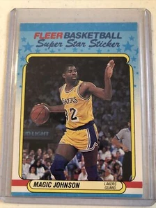 Magic Johnson 1988-89 Fleer Sticker # 6 of 11 Los Angeles Lakers - Picture 1 of 2