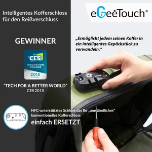 eGeeTouch Intelligentes NFC Gepäckschloss, TSA Smart Lock zum Koffer Nachrüsten - Bild 1 von 1