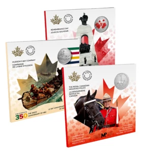 🇨🇦 Canada's Moments to Hold: Coins #1 #2 #3, Police, Hudson's Bay, Poppy, 2020 - Picture 1 of 8