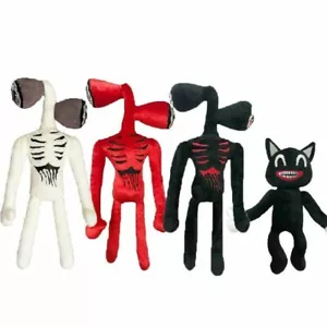 ALL4 Siren Head Horror Black Cat Plush Doll Kids Cartoon Stuffed Toy Gift UK - Picture 1 of 1