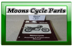 1980 Kawasaki KZ-440 A1 LTD Motorcycle Assembly Preparation Manual ( Book 34 ) - Foto 1 di 8
