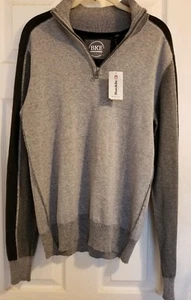 NEW Buckle BKE Russell Standard Fit Small Gray Heather 1/4 Zip Pullover Sweater - Picture 1 of 5