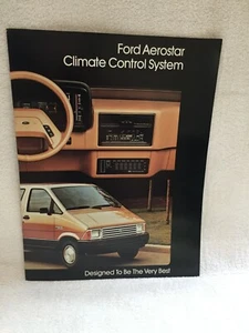 1985 FORD AEROSTAR VAN WAGON, CLIMATE CONTROL SYSTEM BROCHURE "NOS"  - Bild 1 von 2