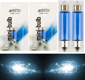 Nokya 578 6411 212-2 211-2 Nok5288 10W White Two Bulb Trunk Cargo Lamp Plug Play - Picture 1 of 9