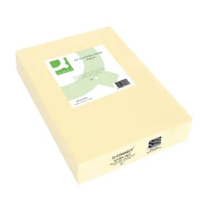 1 wierm 500 arkuszy Q-Connect kolorowy papier do kopiowania A4 80gsm kremowy rozwiertak 24h del - Zdjęcie 1 z 1