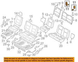 FORD OEM 09-24 F-150 Lightning Rear Seat Components-Stop 9U5Z9662452A - Bild 1 von 1