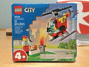 Lego City Feuerwehr Hubschrauber Pilot & Hot Dog Stand 60318 Neu in OVP Box beschädigt - Bild 1 von 3