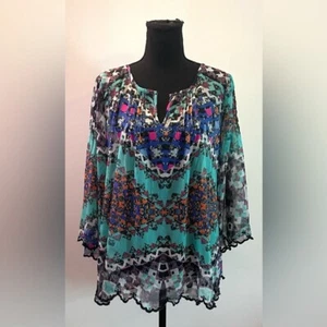 Jessica Simpson- Multicolor Women's Boho Flowy Top Size Junior: 1X - Picture 1 of 7
