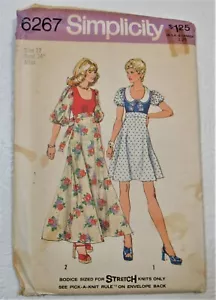 Vestido Simplicity 6267 patrón de costura Misses talla 12 vintage sin cortar - Imagen 1 de 6