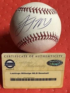 LASTINGS MILLEDGE METS LEGEND HAND SIGNED AUTOGRAPHED OML BASEBALL STEINER COA - Picture 1 of 11