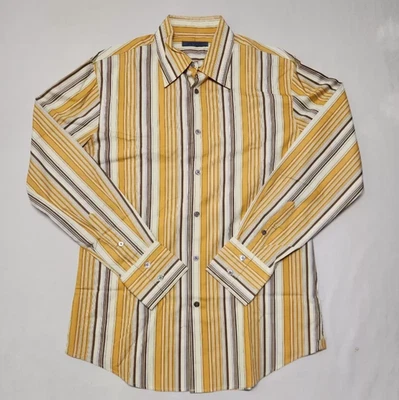 John Varvatos Men Shirt Size Medium Mustard Long Sleeve Slim Fit Button Down - Image 1 of 4