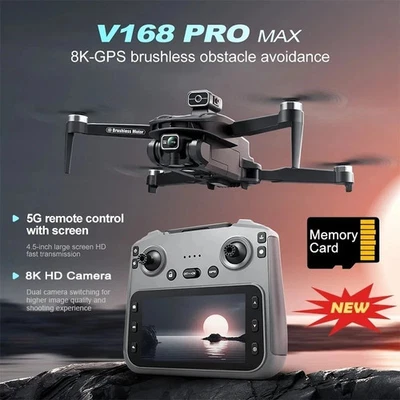 2025 V168 Pro MAX GPS Drone 8K Professional HD Camera 5G WIFI FPv5k Range - Image 1 of 4