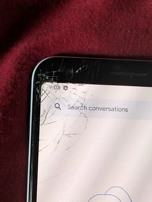 破损屏幕 - 谷歌 Pixel 3a XL 白色 — 第 1/2 张图片