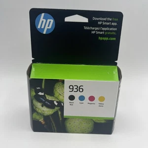 New HP 936 Black Cyan Magenta Yellow Ink Cartridge Expires Jan 2026 4 pack - Picture 1 of 6