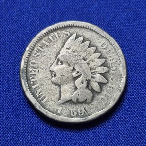 Centavo cabeza india 1859 1C. En muy buen estado. - 1367 - Imagen 1 de 2