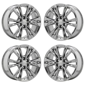 18" Cadillac XT5 XT6 Bright Chrome wheels rims Factory OEM 4844 4845 EXCHANGE - Picture 1 of 8