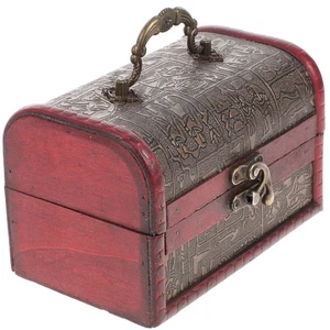  Scatola Portagioielli Piccola Cassapanca in Legno Contenitore Di - Foto 1 di 11