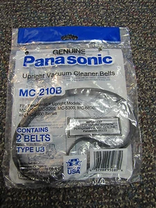 2 USA Made Genuine Panasonic MC-210B Vacuum Belts MC-5100 5200 5300 6800 6900 - Picture 1 of 2