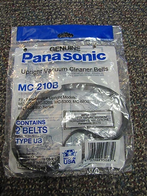 2 USA Made Genuine Panasonic MC-210B Vacuum Belts MC-5100 5200 5300 6800 6900  - image 1 of 2