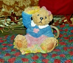 KK Home Interior "THANK YOU BEAR" Figurine Signed KK in a Heart Fall Autumn - Picture 1 of 5