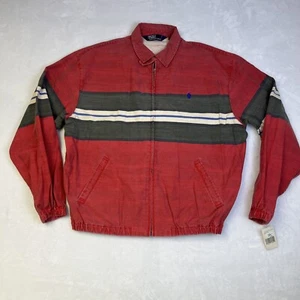 VTG Polo Ralph Lauren Men’s L Western Harrington Jacket Striped Full Zip Bi-Fold - Picture 1 of 8