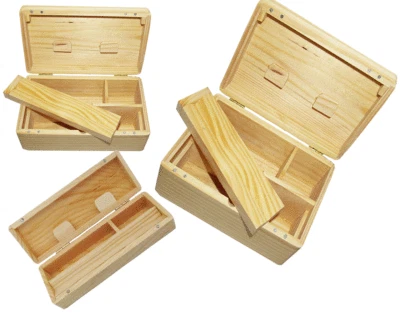GRASSLEAF WOODEN ROLLING BOX ROLL BOX SMOKING STASH. ALL SIZES