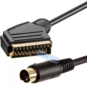 Cavo SCART a SVHS SVideo 4 PIN video TV DVD mini piombo DIN UK - Foto 1 di 2