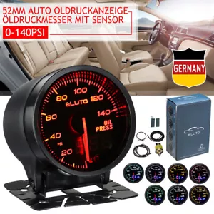 52mm KFZ LED Digital Öldruckanzeige Instrument Gauge Zusatzanzeige 10 Farben - Bild 1 von 12