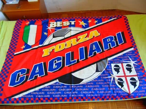 BANDIERA FLAG TIFO STADIO CALCIO FOOTBALL NO SCIARPA CAGLIARI SARDEGNA CASTEDDU - Foto 1 di 2