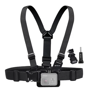 PULUZ Body Mount Belt Chest Strap w/ J Hook Mount & Screw for Action Cameras - Picture 1 of 6