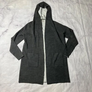 Calia Gray Hooded Cardigan Sweater Womens Size Medium Knit Soft Hoodie Pockets - Picture 1 of 7