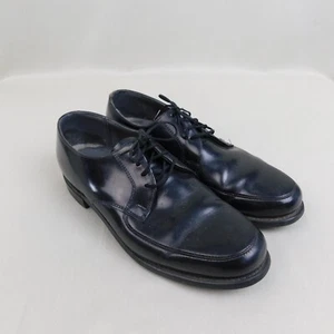 Vintage Sears Roebuck Men's Leather Dress Shoes 9D Black #1326 - Picture 1 of 8