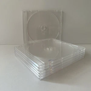 6x Memorex Slim Clear Jewel Cases Pack CD / DVD High Impact Durable - Picture 1 of 4