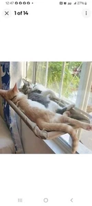 Cat Hammock Window Perch with Suction Cups Window Shelf Hammock Seat - Picture 1 of 5