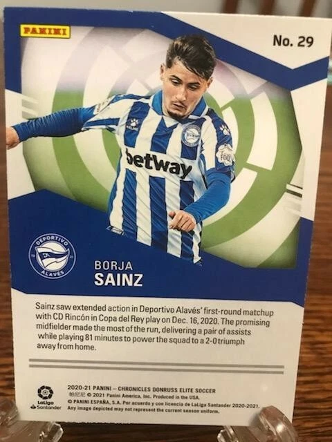 20-21 PANINI CHRONICLES DONRUSS ELITE ROOKIE BORJA SAINZ RC #29 DEPORTIVO ALAVES - Image 1 of 1