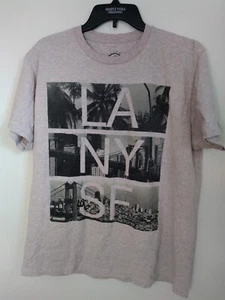 Ocean Current T Shirt LA NY SF Graphic Tee Sz L(pink/gray color) - Picture 1 of 5