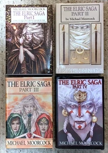 Michael Moorcock = THE ELRIC SAGA = all 4 vintage omnibus hardcovers - Picture 1 of 5