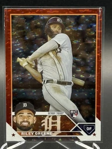 2023 Topps RILEY GREENE RC Red Crackle Foil /199 - Picture 1 of 2