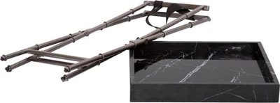 Mesa Bandeja Mármol Talbot con Base Plegable Titanio Foto 1 de 4