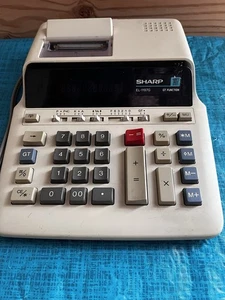 Vintage Working Sharp EL-1197G Electronic Printing Calculator 10 Digit Tested - Picture 1 of 8