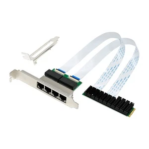 3X(Gigabit Ethernet Card NIC M.2 B+M Key 4 Port Gigabit Industrial3448 - Afbeelding 1 van 6