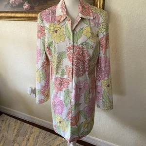 Grace Suits weiß pastell rosa Blumen Taschen komplett gefüttert Jacke Mantel Größe 12 - Bild 1 von 16