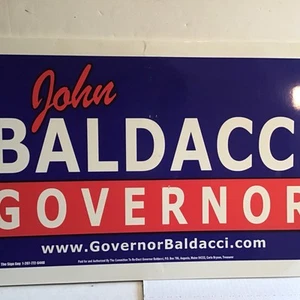 John Baldacci FOR MAINE GOVERNOR Election Campaign Poster Original 14” x 22” - Picture 1 of 7