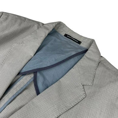 Paul Smith Men’s 100% Cotton 2-Button Blazer Gray/Navy Plaid • 46R US | 56 EU - Image 1 of 4