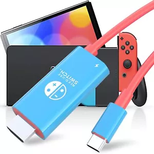 USB C to HDMI Cable for Nintendo Switch/Switch OLED, 2M/6.6FT Switch Dock wit... - Picture 1 of 9