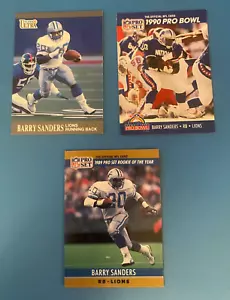 Lotto carte calcio Barry Sanders (3) HOF Detroit Lions (S664) - Foto 1 di 2