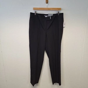 Roz & Ali Flat Front Ankle Dress Pants High Rise Black Women's Sz 14 NWT - Picture 1 of 16