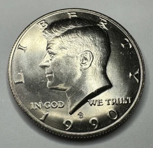 1990-D Kennedy Half Dollar 50cent Piece Uncirculated Coin from US Mint Set - Picture 1 of 6