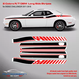 Dodge Challenger RT bedruckte lange Seitenstreifen 2 Farben 2011 - 2018 - Bild 1 von 3